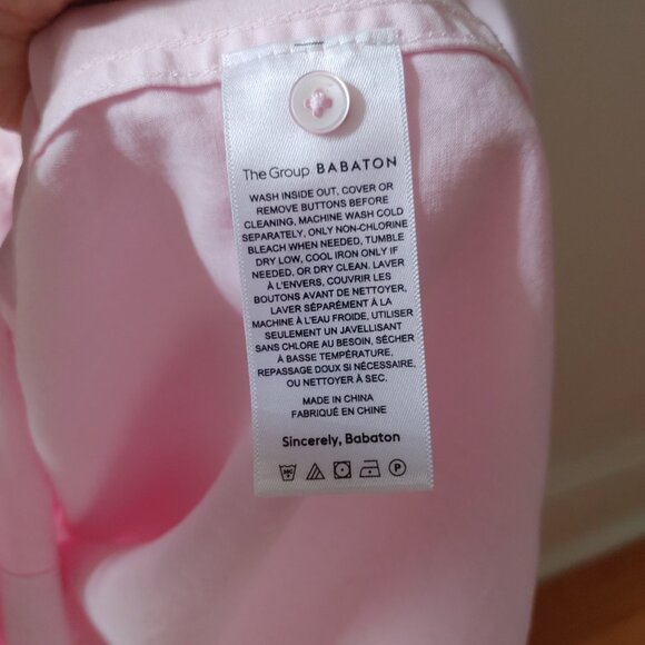 Aritzia The Group Babaton XXS pink lyocell utility shirt / blouse (fits xs & s) - Picture 6 of 7